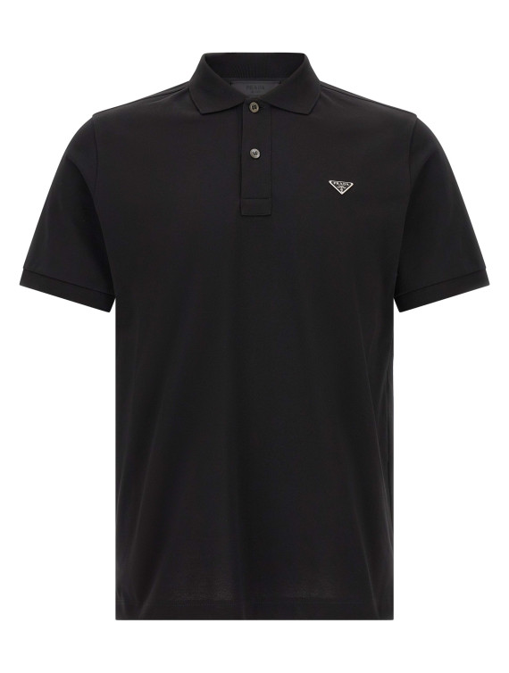 Поло PRADA Triangle logo polo shirt (UJN444SWM31867F0002) #1