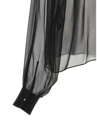 Рубашка, блузка DOLCE & GABBANA Chiffon blouse with flower (F7AH1TFU1HWN0000) #