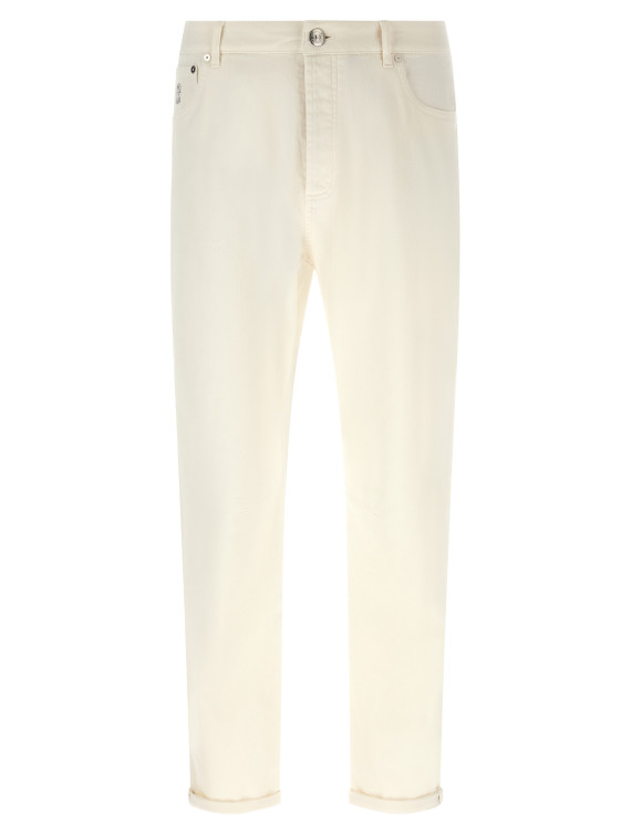 Джинсы BRUNELLO CUCINELLI Logo embroidery jeans (M277PX1290C7210) #1