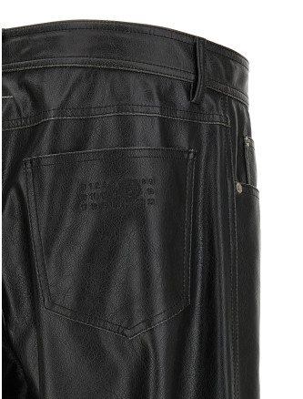 Шалбар MM6 MAISON MARGIELA Leather-effect pants (SH0LA0046M35455900) #