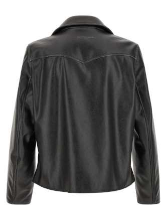 Кожаная куртка MM6 MAISON MARGIELA Western carré jacket (SH0AM0102M35455900) #