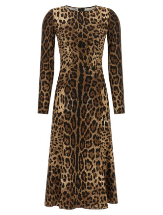 Миди DOLCE & GABBANA Animal print dress