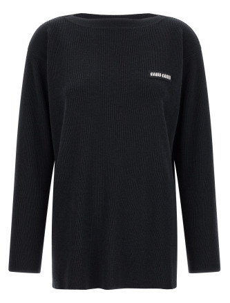 Свитер, кардиган MIU Boat neck sweater