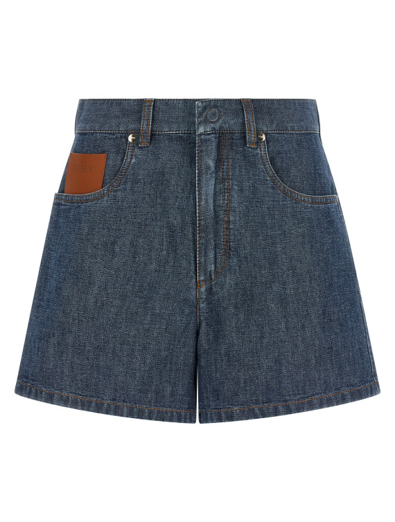 Бермуды, шорты FENDI Chambray denim shorts (FLP861AW8HF0QB0) #1