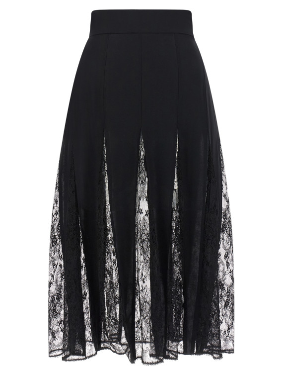 Миди DOLCE & GABBANA Charmeuse skirt with lace (F4B4ZTGDZ76N0000) #1