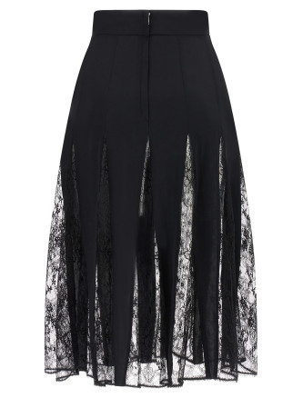 Миди DOLCE & GABBANA Charmeuse skirt with lace (F4B4ZTGDZ76N0000) #