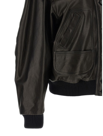 Кожаная куртка THE ATTICO Shearling neck bomber jacket (261WCB00129LBT166AA418) #