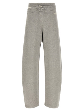Брюки THE ATTICO Asymmetrical double waist trousers