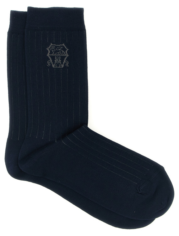 Носки BRUNELLO CUCINELLI Socks Coat of arms of Solomeo (MCS93561C102J) #1