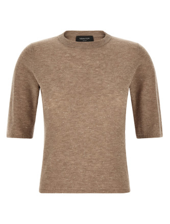 Футболка FABIANA FILIPPI Micro sequin t-shirt