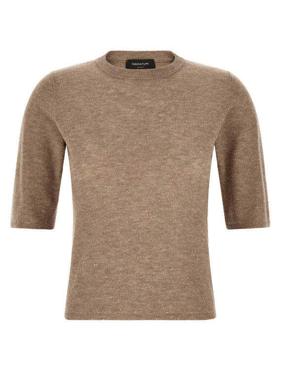 Футболка FABIANA FILIPPI Micro sequin t-shirt (MAD216F092D7220165) #1