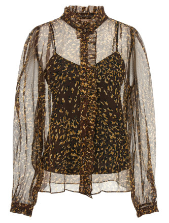 Рубашка, блузка TWIN SET Animal shirt
