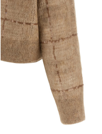 Свитер, кардиган BRUNELLO CUCINELLI Sequin check sweater (M2I767110PC3592) #