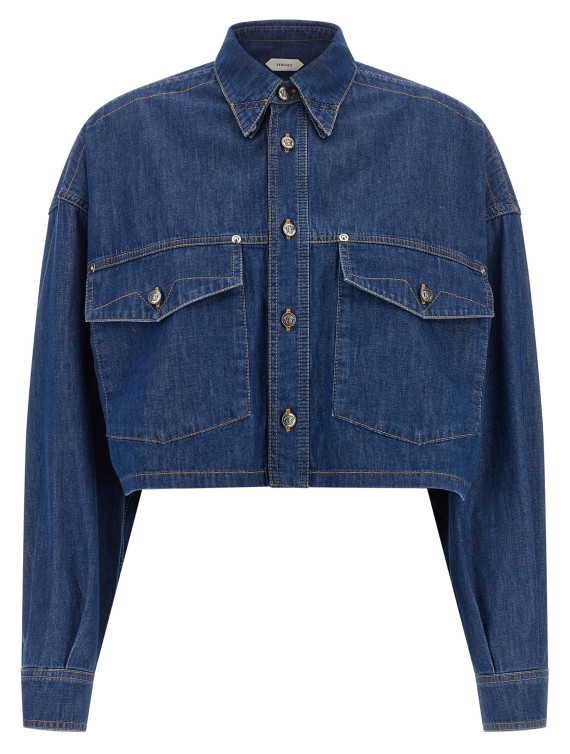 Рубашка, блузка VERSACE Cropped shirt (10256561A186401D880) #1