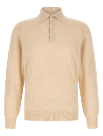Поло BRUNELLO CUCINELLI Cashmere knit polo shirt