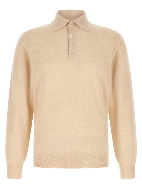 Поло BRUNELLO CUCINELLI Cashmere knit polo shirt (M2200295CFV79) #1
