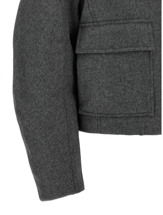 Повседневная куртка BRUNELLO CUCINELLI Shearling collar cropped jacket (MB1623800C032) #