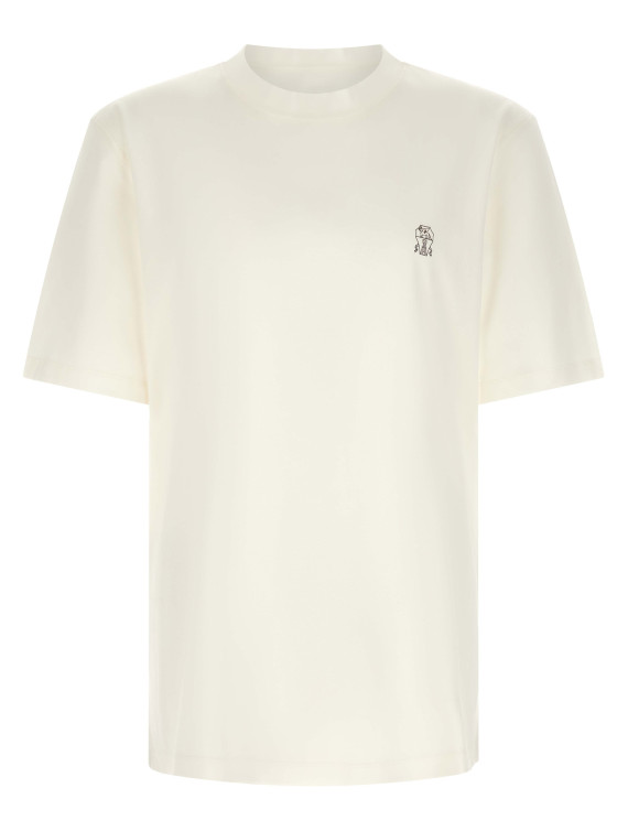 Футболка BRUNELLO CUCINELLI Logo embroidery t-shirt (M0B138440CJB65) #1