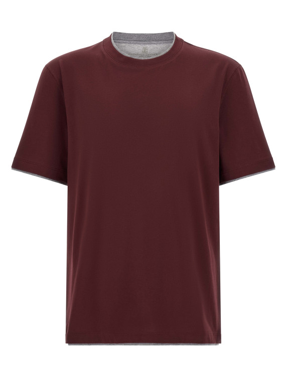 Футболка BRUNELLO CUCINELLI Double layer t-shirt (M0B137427CBB64) #1