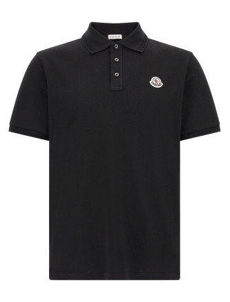 Logo patch polo shirt