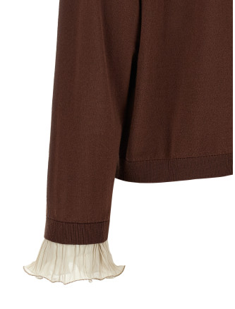 Свитер, кардиган FABIANA FILIPPI Pleated Cuffs Sweater (MAD216F385M3451269) #