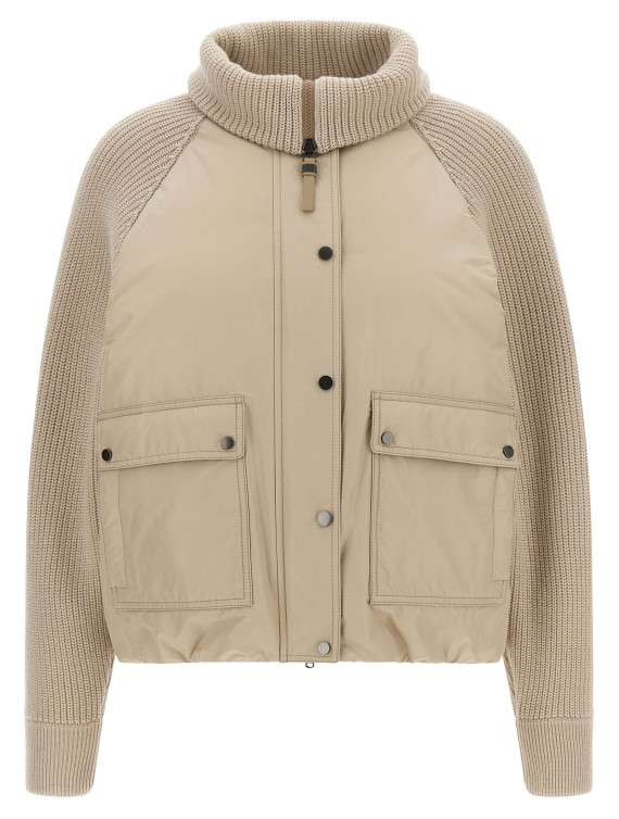 Пуховик BRUNELLO CUCINELLI Knit insert down jacket (MH5257294PC018) #1