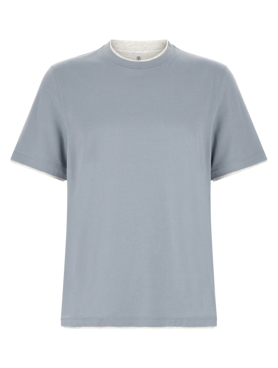Футболка BRUNELLO CUCINELLI Double layer t-shirt (M0B137427COG70) #1