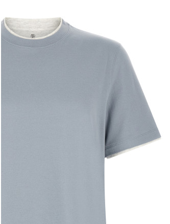 Футболка BRUNELLO CUCINELLI Double layer t-shirt (M0B137427COG70) #