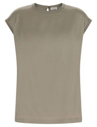 Рубашка, блузка BRUNELLO CUCINELLI Satin blouse
