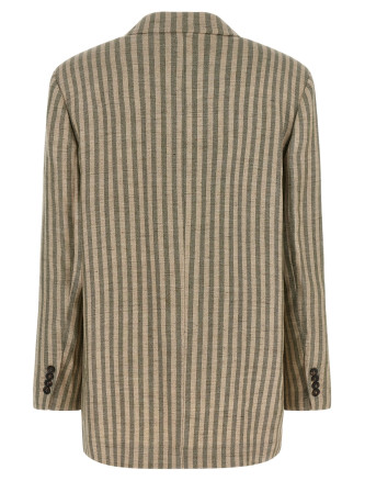 Пенжак, костюм BRUNELLO CUCINELLI Striped blazer (MH5197290C420) #