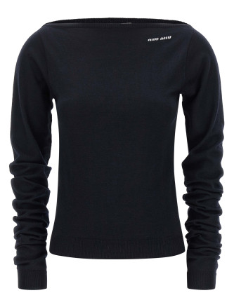 Свитер, кардиган MIU Boat neckline sweater