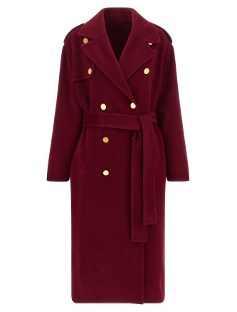 Пальто, тренч ALBERTA FERRETTI Long wool coat