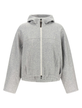Толстовка BRUNELLO CUCINELLI 'Shiny Zipper Pull'