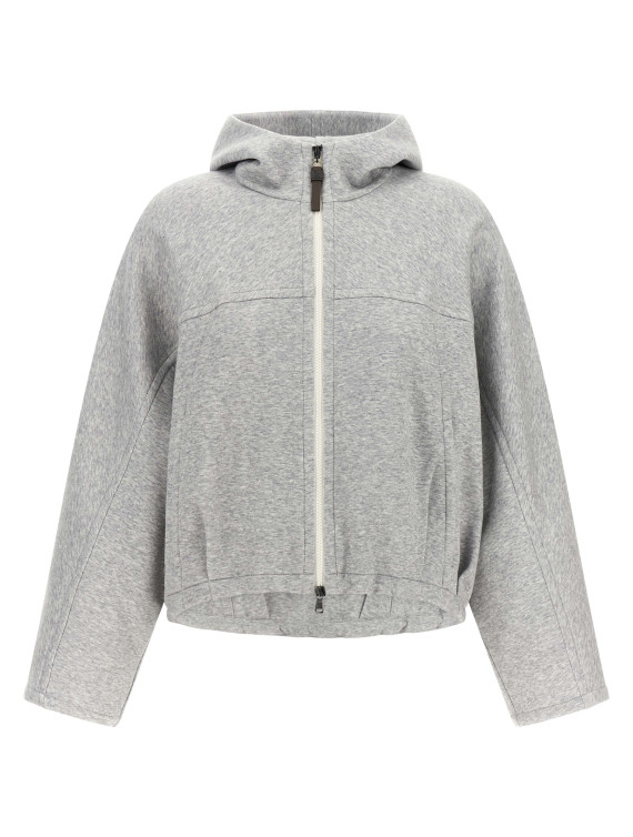 Толстовка BRUNELLO CUCINELLI 'Shiny Zipper Pull' (MP991B2O06C001) #1