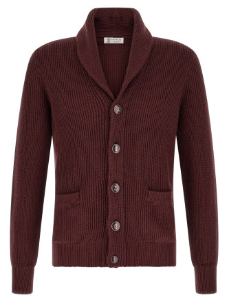 Свитер, кардиган BRUNELLO CUCINELLI Malfilé cotton cardigan