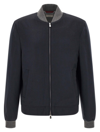 Бомбер күртеше BRUNELLO CUCINELLI Light flannel bomber jacket