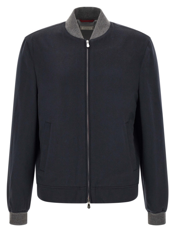 Куртка-бомбер BRUNELLO CUCINELLI Light flannel bomber jacket (MV4216550CZ170) #1