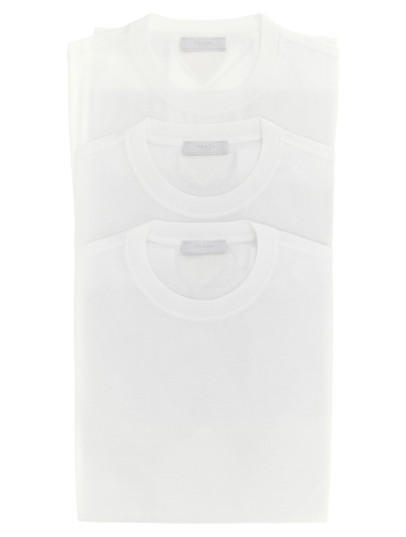 Футболка PRADA 3-pack Triangle logo T-shirt (UJM492S22111CDF0009) #1