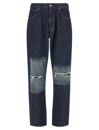 Джинсы MM6 MAISON MARGIELA Patchwork insert jeans