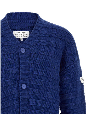 Свитер, кардиган MM6 MAISON MARGIELA Distressed wool cardigan (SH0HP0005M13040483) #