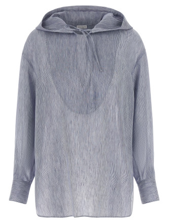 Рубашка, блузка BRUNELLO CUCINELLI Hooded shirt