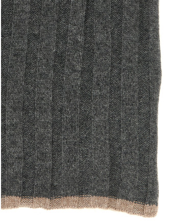 Шарф, платок BRUNELLO CUCINELLI Ribbed cashmere knit scarf (M2240819CBL55) #