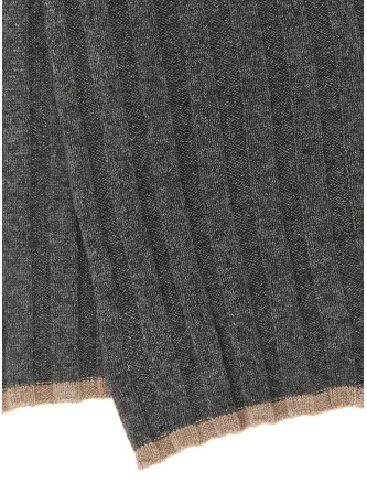 Шарф, платок BRUNELLO CUCINELLI Ribbed cashmere knit scarf (M2240819CBL55) #