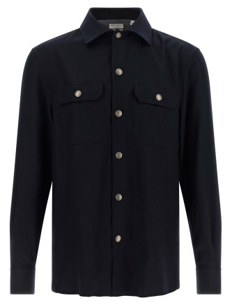 Рубашка, блузка BRUNELLO CUCINELLI Flannel overshirt