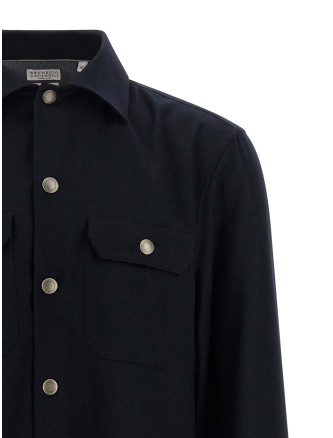 Рубашка, блузка BRUNELLO CUCINELLI Flannel overshirt (MY6660721C160) #