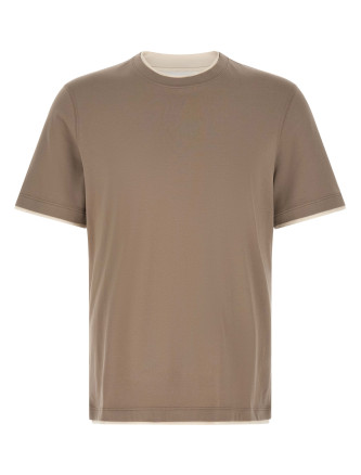 Футболка BRUNELLO CUCINELLI Double layer t-shirt
