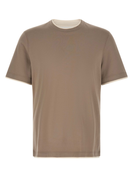 Футболка BRUNELLO CUCINELLI Double layer t-shirt (M0B137427COA08) #1