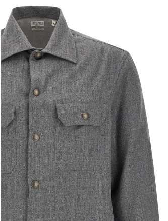 Рубашка, блузка BRUNELLO CUCINELLI Flannel overshirt (MY6660721C002) #
