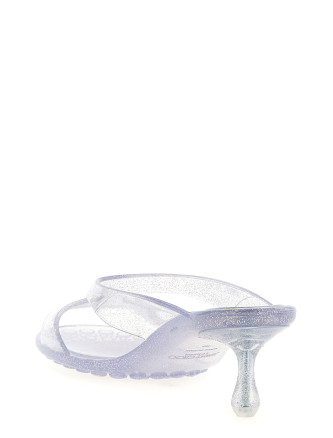 Босоножки на среднем каблуке JIMMY CHOO 'Jelly Drop' (JELLYDROP50NMJSILVER) #