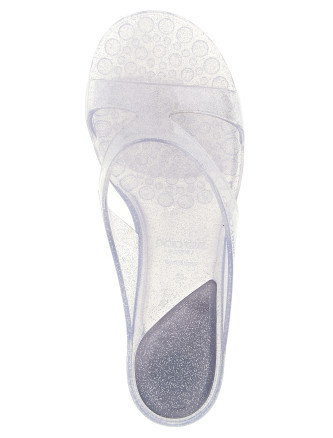 Босоножки на среднем каблуке JIMMY CHOO 'Jelly Drop' (JELLYDROP50NMJSILVER) #